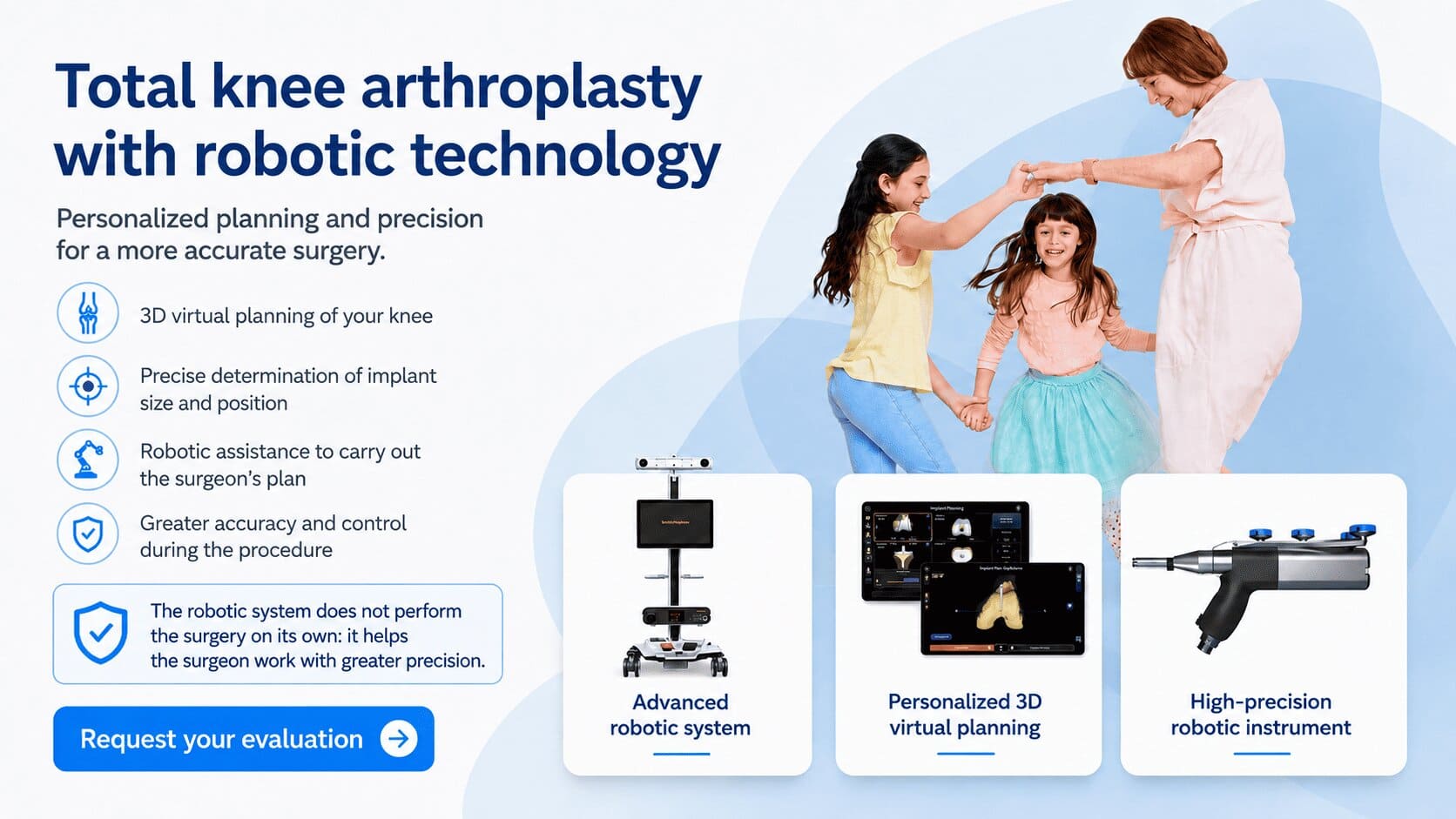 Total knee arthroplasty with robotic technology